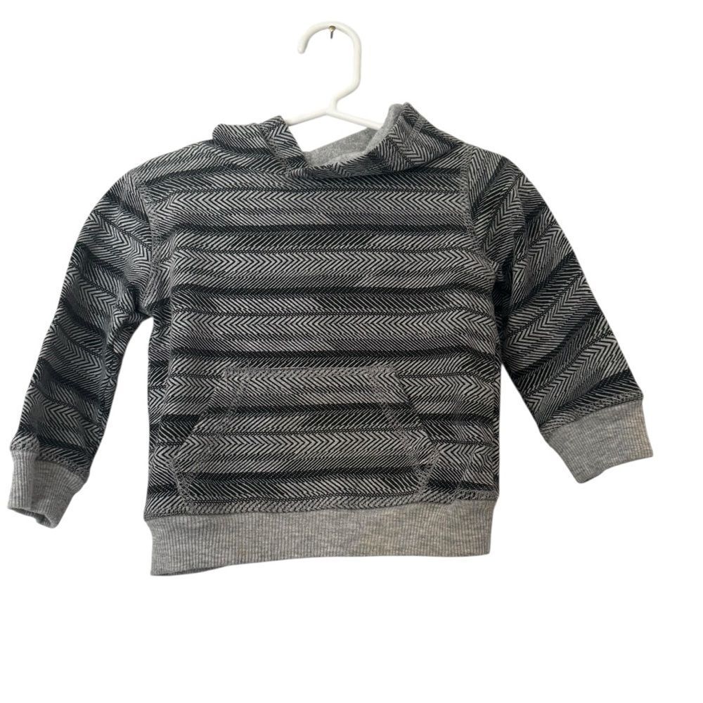 Kidgets Gray Patterned Hoodie Sweatshirt